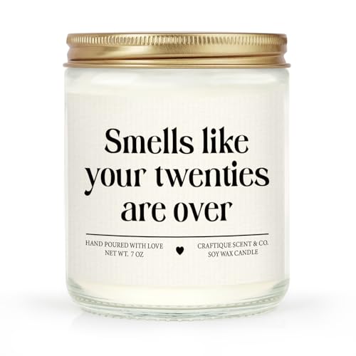 Craftique 30th Birthday Gifts for Women Men, Thirty Birthday Candle, 1996 30th Birthday Decorations for Her Him, 30 Year Old Bday Gifts for Friend, Sister, Wife, Husband, Handmade, 7oz