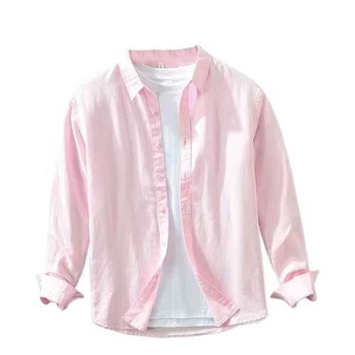 Chemise homme coton et lin ample contre la chaleur estivale col rabattable