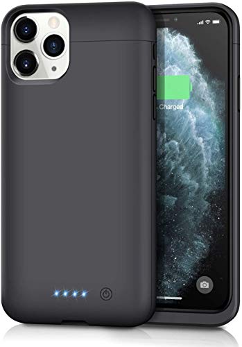 i.Bravo Battery Case for iPhone 11 Pro, Upgraded 5500mAh Portable Charging Case Protective Charger Case Extended Battery Pack for [5.8 inch]-Black [Free Tempered Glass, Shock Proof Case]