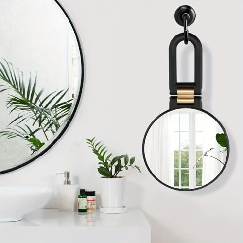 Espejo redondo moderno para maquillaje 3-en-1 24 cm miniatura 7