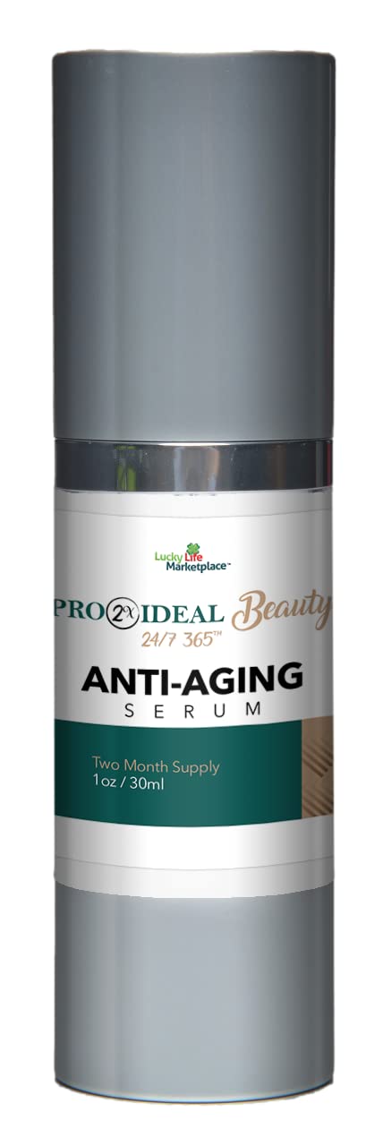 Pro 2x Ideal Beauty Wrinkle Serum - Anti Aging Serum - 2 Month Supply - Resurfacing & Brightening Serum - Vitamin C & AHA - Reduce Appearance of Wrinkles, Age Spots, & Pores - Aid Collagen Production