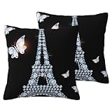 Fermeture éclair invisible : équipées de fermetures éclair invisibles améliorées, ces housses de coussin imprimées tour Eiffel garantissent une fermeture élégante et sans couture, améliorant l'esthétique générale de votre décoration d'intérieur. Les fermetures éclair sont conçues pour être à la fois fonctionnelles et discrètes.