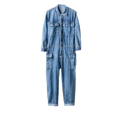 Combinaison cargo en jean pour homme idéale pour l'atelier et le quotidien