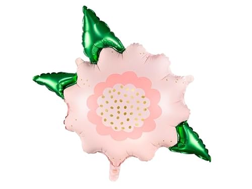 Pallone decorativo a forma di Fiore Rosa - PALLONCINO in foil Mylar - 70x62cm - addobbo decorazione feste party, compleanno - gonfiabile ad aria o ad elio (fornito sgonfio)