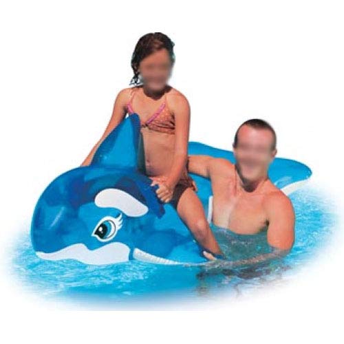 Jilani Water Float for Kids Whale Inflatable Float Size 64"x30" with Manual Pump