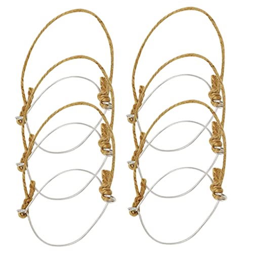 BESTYASH Mason Jar Handle 6 unidades - Colgador multifuncional para tarros de cristal de cuerda de cáñamo y acero inoxidable, fácil instalación para una elegante organización de la cocina