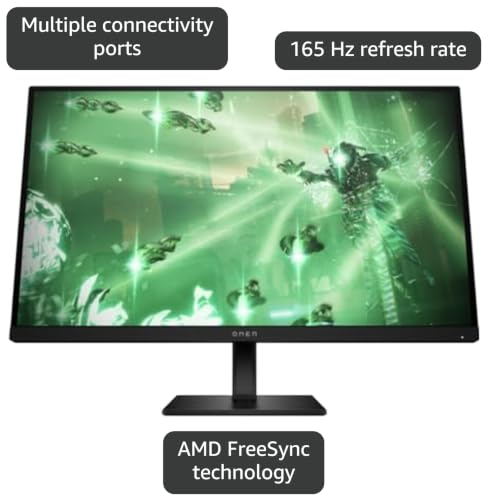 Image of OMEN 27qz 27 inch Class WQHD Gaming LCD Monitor - 27 inch Viewable - in-Plane Switching (IPS) Technology - 2560 x 1440 - FreeSync - 400 Nit - 1 ms - 165 Hz Refresh Rate - HDMI - DisplayPort