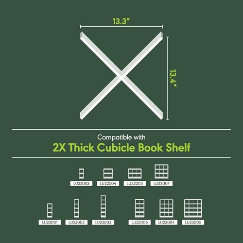 Image of Furinno Cubicle X-Shelf Cube Insert, Cube Organizer, Dark Oak | 13.3W x 13.4H, Fits into Furinno Extra Thick Cubes, for Organizers and Storage (Does not fit IKEA Kallax Shelving)