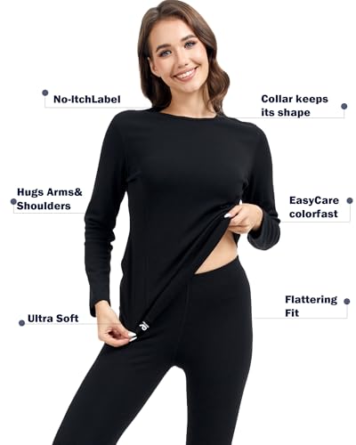 Thermal Underwear for Women Long Johns with Fleece Lined, Base Layer Women for Cold Weather4