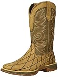 Durango Women's Lady Rebel Patchwork Western Boot Mid Calf, Marbled Tan and Chocolate, 6 M US
