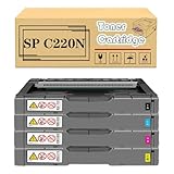 ✅ Le SP C220N SPC220N 406093 406096 406099 406105 Les cartouches de toner utilisent la puce de compatibilité améliorée pour une reconnaissance précise, parfaitement compatible avec le nouveau firmware d'imprimante