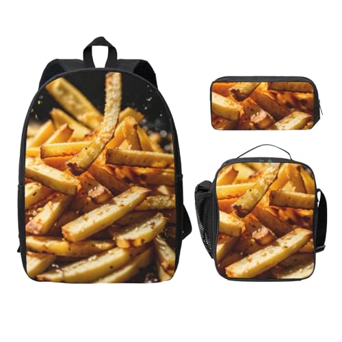 Sac à dos imprimé Fast Food idéal pour le déjeuner et les cours au collège