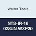 Walter Tools NTS-IR-16 028UN WXP20 Carbide NTS Threading Inserts, Internal Thread, Full Profile, American UN 60 Degree (Pack of 10)