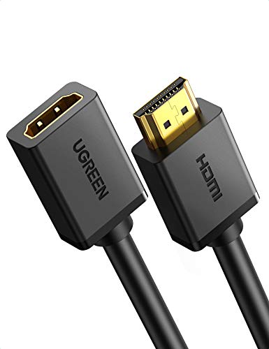 UGREEN Rallonge HDMI Câble Extension Mâle vers Femelle Câble HDMI 4K 60Hz High Speed Ethernet 18Gbps HDR 3D ARC Compatible avec PS4 PS3 Xbox One TV Stick NVIDIA Shield TV (1M)