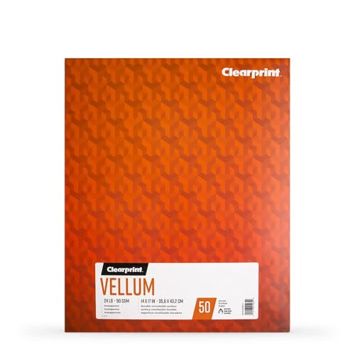 Bloc papier vélin transparent Clearprint 90g calque dessin technique 50 feuilles