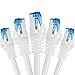 Produktbild BIGtec - 5 Stück - 15m CAT.7 Gigabit Patchkabel Netzwerkkabel weiß Kupferkabel Patch Ethernt LAN DSL Kabel CAT7 (RJ45, Cat 7, S/FTP PIMF) 15,00m