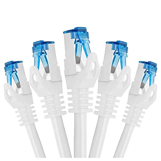 BIGtec - 5 Stück - 0,5m CAT.7 Gigabit Patchkabel Netzwerkkabel weiß Kupferkabel Patch Ethernt LAN DSL Kabel CAT7 (RJ45, Cat 7, S/FTP PIMF) 50cm 0,50m