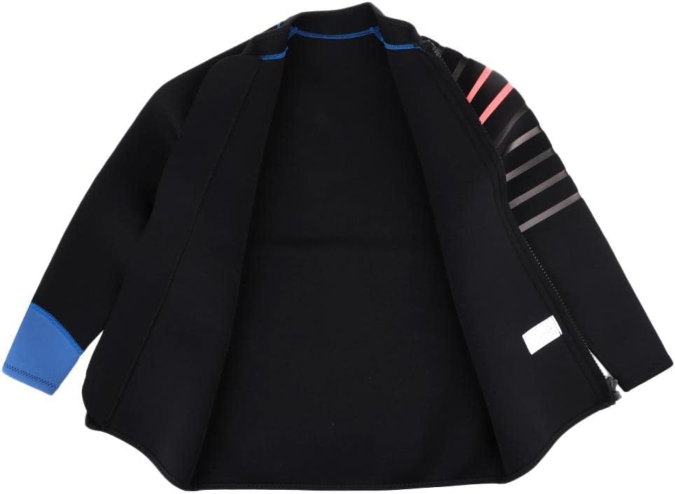 Men's 3mm Neoprene Wetsuits Jacket Front Zip -Sun ion, Long Sleeve for Diving, Wakeboarding, Scuba - Comfortable and Form-Fitting