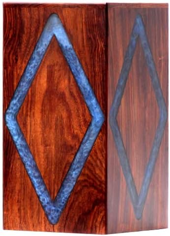 Rosewood and Resin Urn for Human Ashes Adult - Cremation Urn for Ashes - Urn for Male - Urn for Female - Wooden Decorative Urn - Urn for Dad/Mom (XLarge)