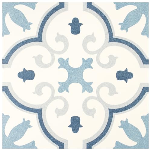 Monteca Blue 9-3/4" x 9-3/4" Porcelain Floor and Wall Tile