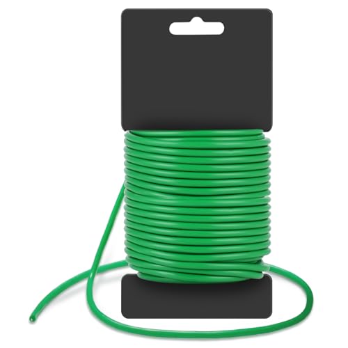 Attache Plante 3,5mm x 20m,Fil de Fer, Ficelle,Fil Torsadé pour Attache Tomate, Plantes Grimpantes, Vignes, Arbustes et Fleurs (Vert) (3.5mmx20m)