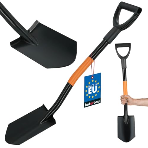 KOTARBAU® Feldspaten mit Metallstiel Kurzspaten Scharfe Kanten für Outdooraktivitäten 83cm
