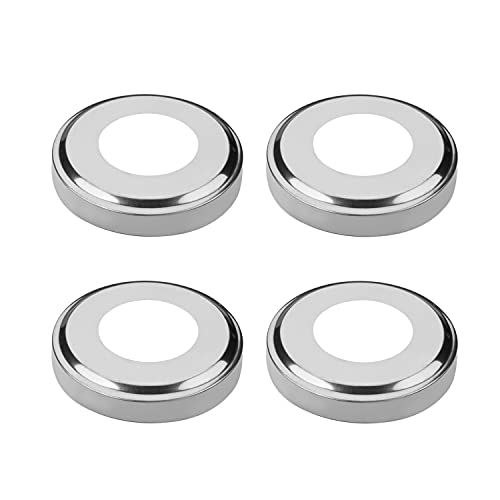 MroMax 4 cubiertas de placa de escudo para tubería de diámetro de 2 pulgadas, placa de brida de acero inoxidable, placas de brida de 51 mm, cubierta de placa de pasamanos para tubo, escalera,