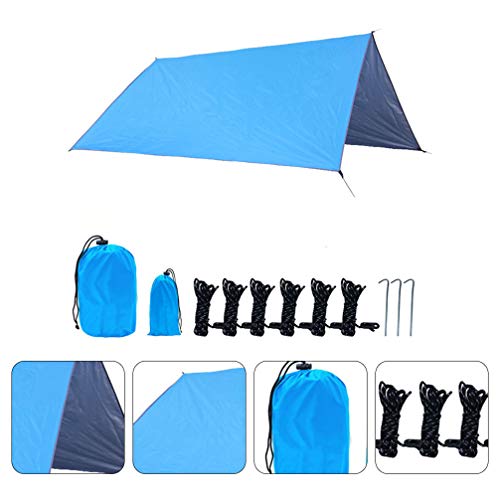 BESPORTBLE Barraca de viagem azul para trilhas, capa de acampamento impermeável à prova de chuva, ba
