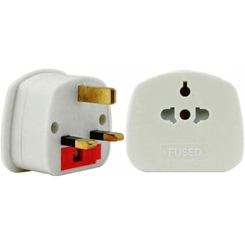 Eu 2 Pin To Uk 3 Pin Fused Adaptor Plug For Visitors From Asia USA Europe Australia & Africa Tourist Adaptor For Electric Razor Shavers & Toothbrushes Cover