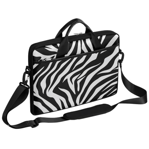 Funda para laptop de 15 pulgadas con estampado rayado Zebra miniatura 1