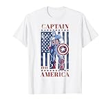 Marvel Captain America Vintage Flag 1941 Graphic T-Shirt T-Shirt