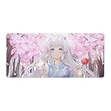 原神 浴衣の綾華 マウスパッド 大型 ゲーミングマウスマット アニメ ゲーム デスクマット 特大 おしゃれ キーボードパッド 滑り止めゴム底 光学式 マウス対応 滑り止め 耐久 防水 サイバーカフェ オフィス最適 40x90cm