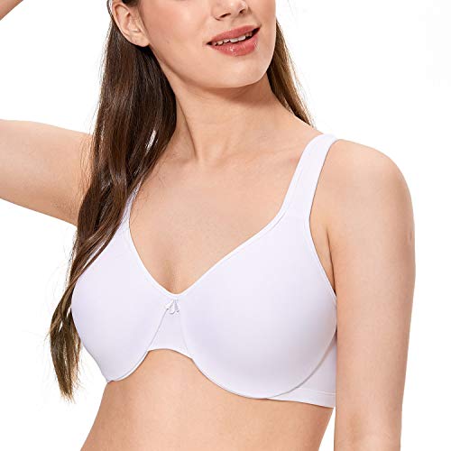 Image of CALVENA Women's Full Coverage Minimizer Bra | Plus Size, Underwire Support, Seamless Smooth Cups, U-Back
