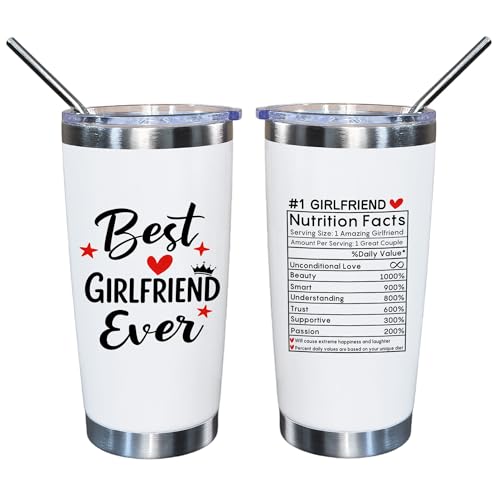 AliCarr 20oz Insulated Stainless Steel Tumbler with Lid and Straw, Girlfriends Gift for Her Birthday Women Car Travel Water Coffee Cup Christmas 1pc