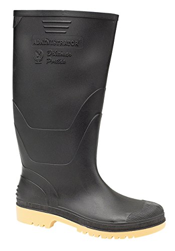 Image of Dikamar Administrator Wellington/Mens Boots/Plain Rubber Wellingtons (9 UK) (Black)