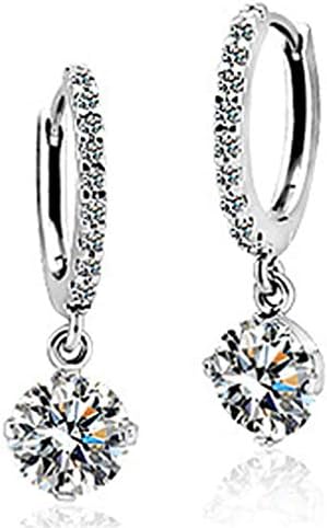 Ai.Moichien Dangle Drop Earrings Lever Back Women Gold Plated Cubic Zirconia Elegant Wedding Jewelry