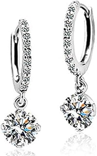 Ai.Moichien Dangle Drop Earrings Lever Back Women Gold Plated Cubic Zirconia Elegant Wedding Jewelry