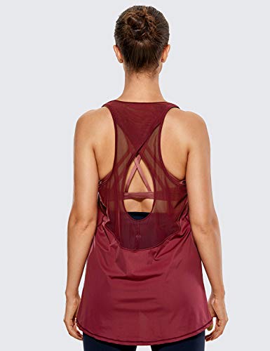 image for CRZ YOGA Women's Lightweight Open Back Activewear Tank Racerback Worko