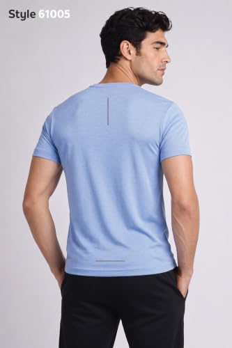 Image of Van Heusen Men's Running T-Shirt | Regular Fit | Crew Neck | Soft Breathable Mircofiber | Casual Wear | Summer Favorite | Shoulder Bonding |Sports T-Shirt | Style 61005