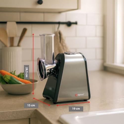 Mandoline électrique 4 lames inox, protection surchauffe Alpina – Image 3