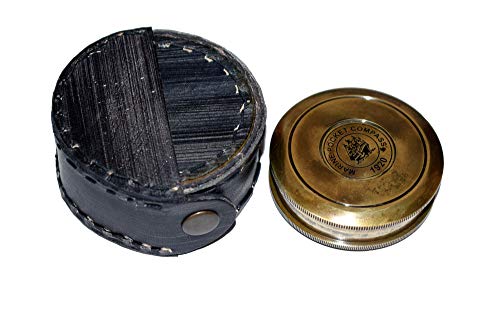 OLD MEMORIES GALLERY Robert Frost Poem Engraved Compass with Leather case, Unique Vintage Gift for All Occasion.Camping Compass, Boating Compass, Gift Compass, Graduation Day Gifts, Husband, Father