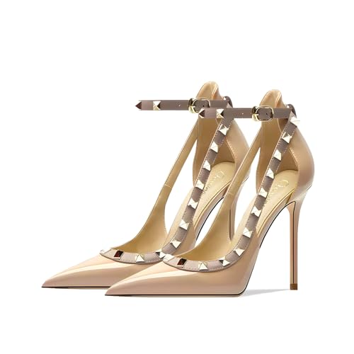 Image of Women's Pointed-Toe Bag-Toe Strappy High-Heeled Shoes Sexy Stiletto Pumps