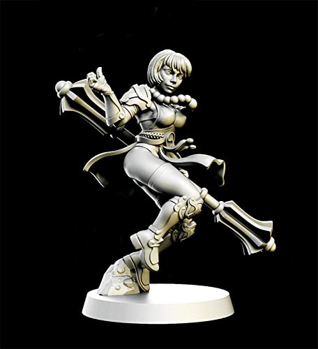 Figura modelo guerrera femenina ZHANGJING 1/24 75mm miniatura 3