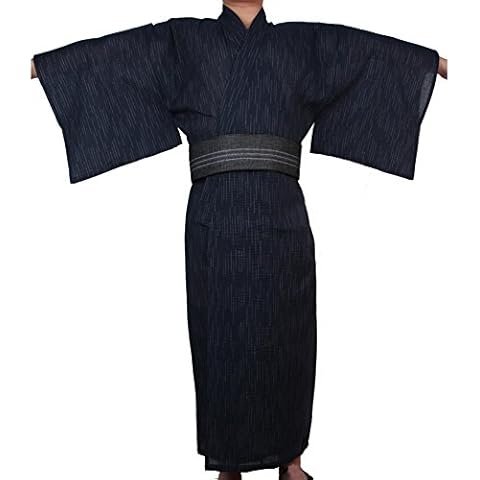 Fancy Pumpkin Jinbei Men's Japanese Yukata Japanese Kimono Home Robe Gown#09[Size XL] Cover