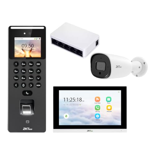 Image of ZKTeco F09 Multi-Biometric Terminal with Fingerprint & SIP Video Intercom | Manage Security, Attendance & Visitor Access in One Device | WiFi & Free Software Support