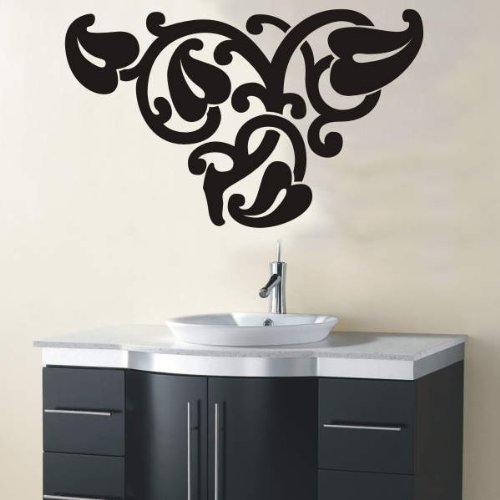 Wandtattoo Ornament Ranken, 120x56 Cm, Gold - Selbstklebend Für Wohnzimmer, Kinderzimmer, Büro