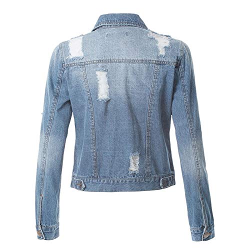 Chaqueta vaquera mujer entallada que evita el efecto rígido