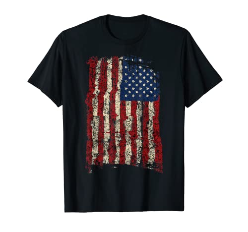 Vintage american flag t usa flag t 4th of July patriotic usa Camiseta
