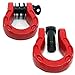 GearAmerica Mega Duty D Ring Shackles Red (2PK) | 68000 lbs (34 Ton) Tested Strength | 3/4" Shackle + 7/8 Pin + Washers| Securely Connect Tow Strap or Winch Rope to your Jeep for Off-Road 4x4 Recovery