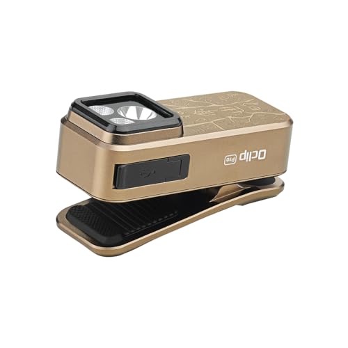 OLIGHT(オーライト) Oclip Pro クリップ LEDランニングライト 軽量 小型 3つの光源 500ルーメン 射程120メートル IPX6防水 Type-C充電式 クリップオン 高視認性 犬 散歩 キャンプ 点検 ウォーキング サイクリング ハイキング アウトドア 登山 (Ancient Script)の商品画像（Amazon）